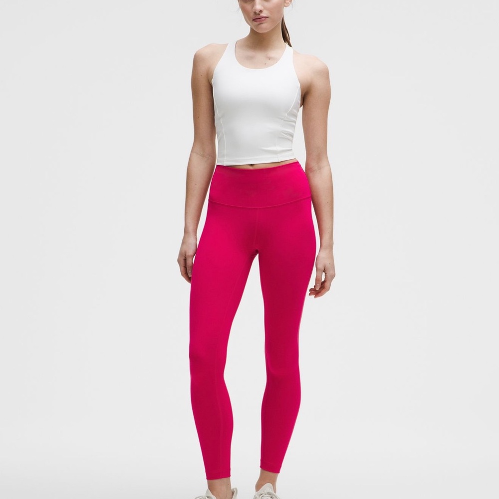 Lululemon Wunder Train High Rise Tight 25” Leggings NWOT Pink Dragonfruit